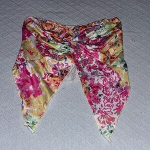 Floral Multicolor Scarf Top